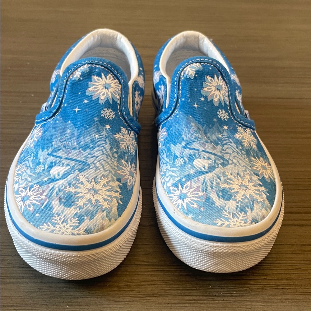 Vans Kids Blue and White Snowflake Sneakers